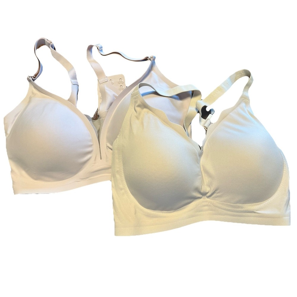 Jelly Bra XLarge NUDE & PINK Wireless Seamless LOT OF 2